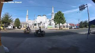 Jalan K.L.Yos Sudarso Kota Tebing Tinggi situasi Lalu Lintas pagi ini di Jalan Lintas Sumatera