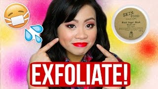 How I EXFOLIATE My Face! – Skinfood Black Sugar Mask Wash Off! | Little Red Alice