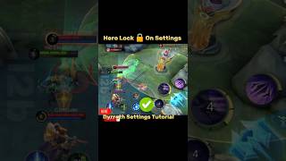 Dyrroth Hero Lock Settings best Tutorial Mobile legends #ml2b #dyrroth #mlbb #tutorialmlbb