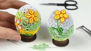 DIY - OEUF de Pâques 3D en Quilling - TUTO Complet