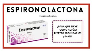 ESPIRONOLACTONA| Todo lo que debes saber de este medicamento