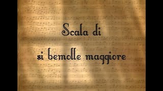 Le scale musicali al pianoforte - Scala di si bemolle maggiore