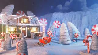 Christmas Village Animation   -    Cartoon background video   -   Motion Graphics