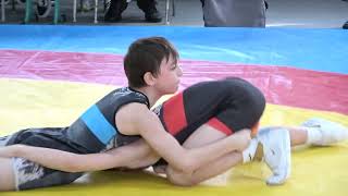 Wrestling / Ringen LM Sachsen 2024 in Plauen, Jugend B (U14), 38 kg, Freestyle, Stadler - Avkhadov