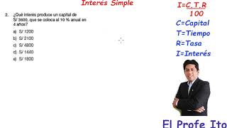 INTERES SIMPLE   EJERCICIOS DESARROLLADOS 1