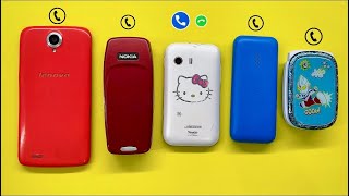 OLD Phone incoming call Nokia 3110 + Nokia 1134 + Samsung Y Young + Lenovo S820 + SK621 Blue