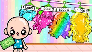 Bald Girl Become Rich  | Toca Life Story |Toca Boca