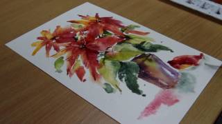 LooseWatercolours 'Poinsettia' with Andrew Geeson