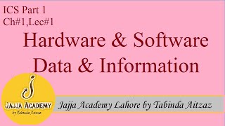 Hardware and Software|  Data and Information| ICS Part 1