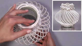 DIY💖Никогда не выбрасываю стеклянные банки и бутылочки от йогурта😊Я делаю из них эксклюзивные вазы