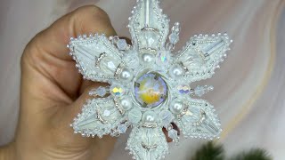 МК брошь Снежинка ❄️ snowflake brooch