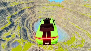 Cars vs Leap of Death Realistic Crashes BeamNG drive #188 | BeamNG