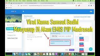 Viral Nama Samsul Badhi Menyusup Di Akun EMIS PIP Madrasah, Ini Cara Mengatasinya