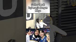 Setter lawak Hye Seon lagi manja sama Mega #vollyball #korea #cantik #lawak #megawati #indonesia