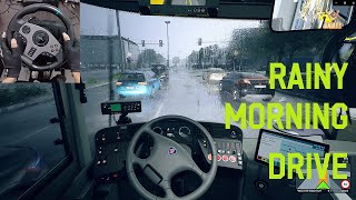 RAINY MORNING DRIVE | THE BUS | PXN V9 GAMEPLAY