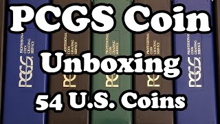 PCGS Coin Grading Submission Unboxing of 54 U.S. Coins, Proofs, Type Coins and Key Dates