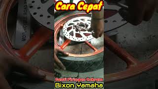 CARA CEPAT GANTI PIRINGAN CAKRAM DEPAN BIXON YAMAHA #piringan #cakram #motor #yamaha #shorts #viral