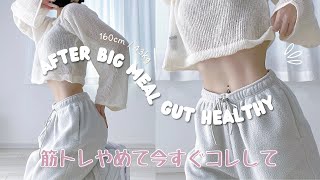 食後の４分がこのお腹を作った🔥脂肪が全身に行き渡る前に撃退❗️│4MIN After Big Meal gut healthy