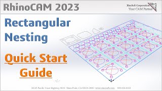 RhinoCAM 2023 Rectangular Nesting Quick Start