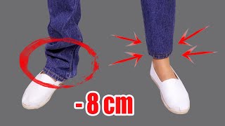 How to hem jeans in 5 minutes while keeping the original hem!