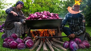 🍂 Village-Style Red Cabbage Dolma