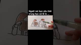 Vẽ cặp đôi ( p2 ) how to draw a couple #shorts