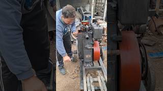 ⚙️Poniendo en marcha un antuguo motor estacionario Bosio de 7,5 hp #estacionario #motor