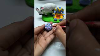 little krishna making with clay ✨#diy #clay #clayart #youtubeshorts #viral #shorts #video