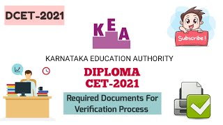 Documents Required For Verification Of DCET-2021 | Diploma CET Document Verification Process 📃📃🔍🔍📝📝