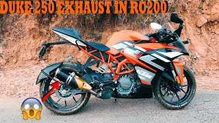 Duke 250 Exhaust In Ktm Rc 200 #ktm #dukeexhaustchange #ktmrcexhaustchange #new2021ktmrc390