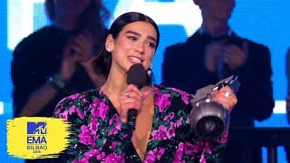 Dua Lipa Accepts Best Pop Award | MTV EMAs 2018