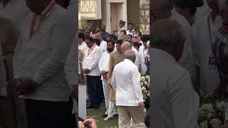 Amit Shah With Cm Eknath Shinde Reached at Ratan Tata Funeral today #AmitShahb #EknathShinde #spotte