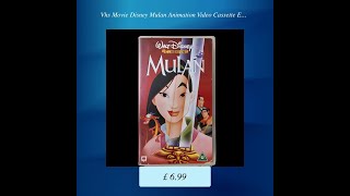 Vhs Movie Disney Mulan Animation Video Cassette Eddie Murphy Vintage