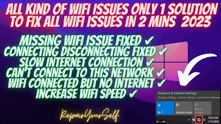 how to fix wifi issue in windows 10 | no internet, secured window 10 | All wifi issues Fixed 100%