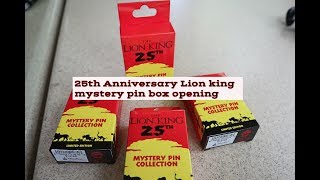 25th Anniversary Lion King Pin Limited Edition mystery pin box opening ****JUST RELEASED****