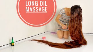 Long oil massage (PATREON PREVIEW) #sellfyhair#superlonghair #ultralonghair #hairplay