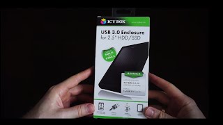 ICY BOX IB-223U3a-B External enclosure for 2.5" SATA HDD/SSD Unboxing