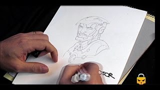 How to draw Tony Stark (Iron Man) with SALVADOR LARROCA