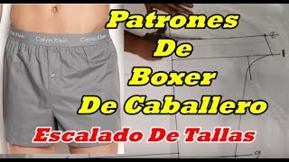 📏📐Patrones De Boxer De caballero👔 Y Escalado De tallas 🕴🕴🕴🕴🕴