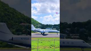 Private Gulfstream G550 in Antigua 🇦🇬 #planespotting #privatejet