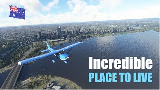 City of Perth Australia in Flight Simulator