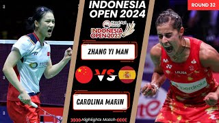 ZHANG Yi Man (CHN) vs Carolina MARIN (ESP) | Indonesia Open 2024 Badminton