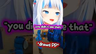 Gura Gets Caught Drawing Something Sus.. #hololive #hololiveenglish #vtuber