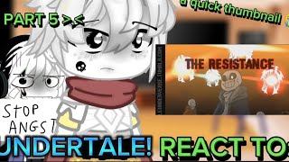 UNDERTALE REACTS TO: UNDERVERSE AMV!! // read the description // I'm back :3// PART 5! // MY AU! //