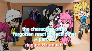 the characters often forgotten react to each others //part1// Nagato Uzumaki