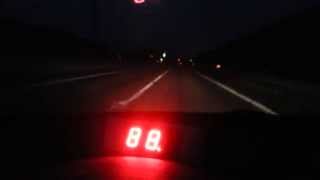 DeLorean GPS speedometer BTTF replica testing at night