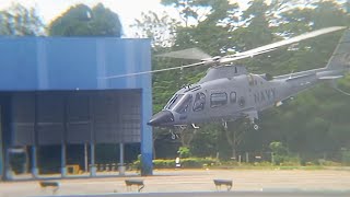 Impressive Philippine Navy AW109E Helicopter Take Off @ Puerto Princesa Int'l Airport, Palawan.