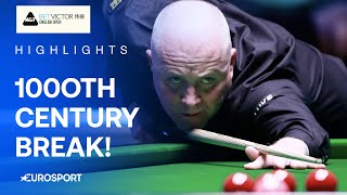 💯 John Higgins' 1000th century break! | Eurosport Snooker