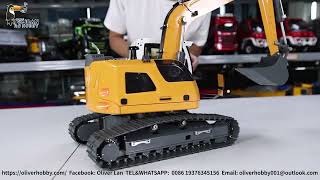 Details review of JDM208 RCliebherr 920 pro version excavator, added sound and cooling fan