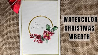 How to paint watercolor Christmas card "Poinsettia" #diy #painting #handmade #christmascard